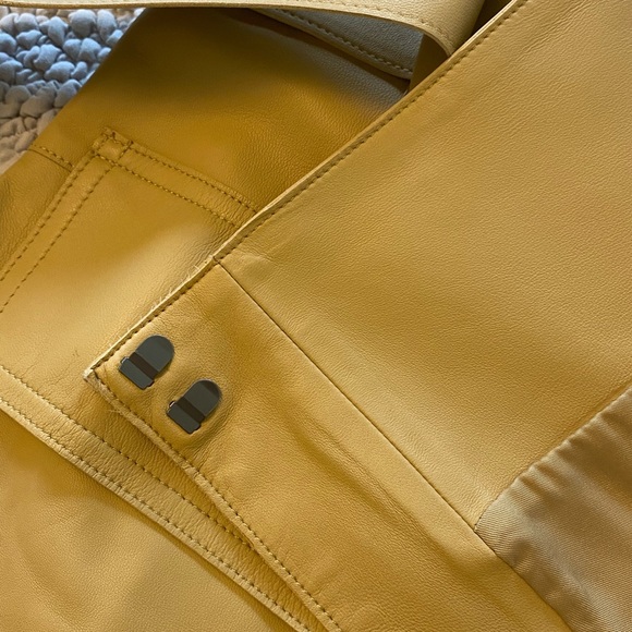 NWT Vince Belted Lambskin Leather A Line Skirt. Camel Size 0 - Picture 4 of 14